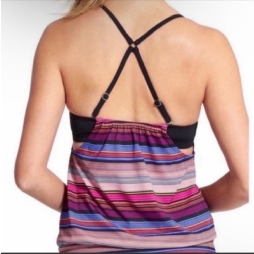 Athleta D/DD Capri Stripe Blousy Tankini Top - Picture 8 of 8